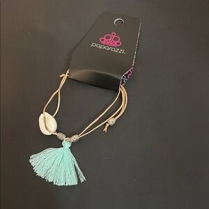 Paparazzi Tan and Mint Bracelet with Shell Charm